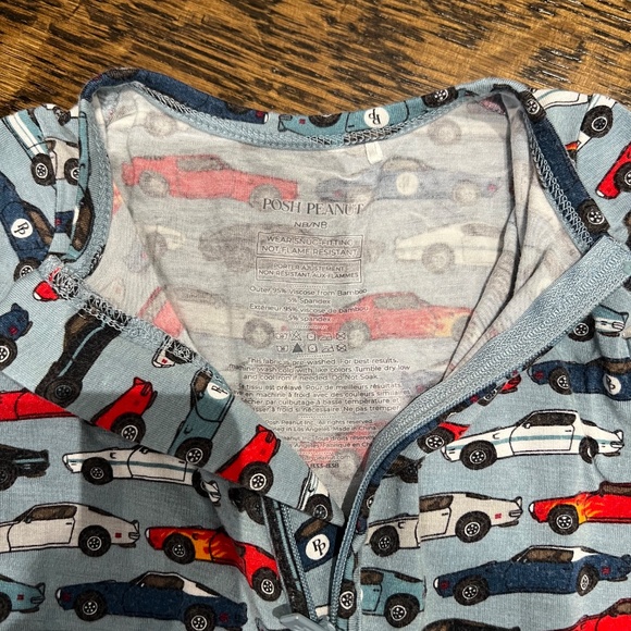 Posh Peanut Newborn Footie Sleeper (Cars) - Picture 2 of 4